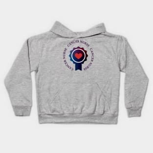 Cancer Nurse Heart Badge T Shirt Kids Hoodie